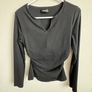 Chic Midnight Black Long Sleeve Tee